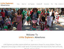 Tablet Screenshot of littleexplorersadventures.com